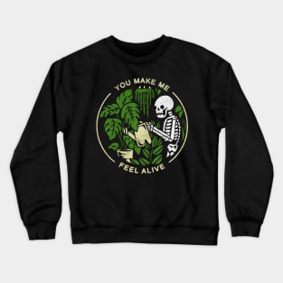 skull skeleton planter Crewneck Sweatshirt